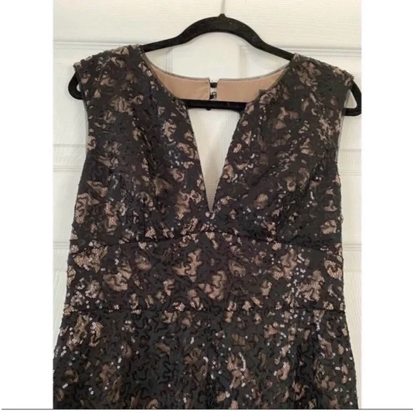 BCBGMaxazria Black Lace Glitzy Formal Maxi Dress BCBGMaxazria Black Lace Glitzy Formal Maxi Dress
